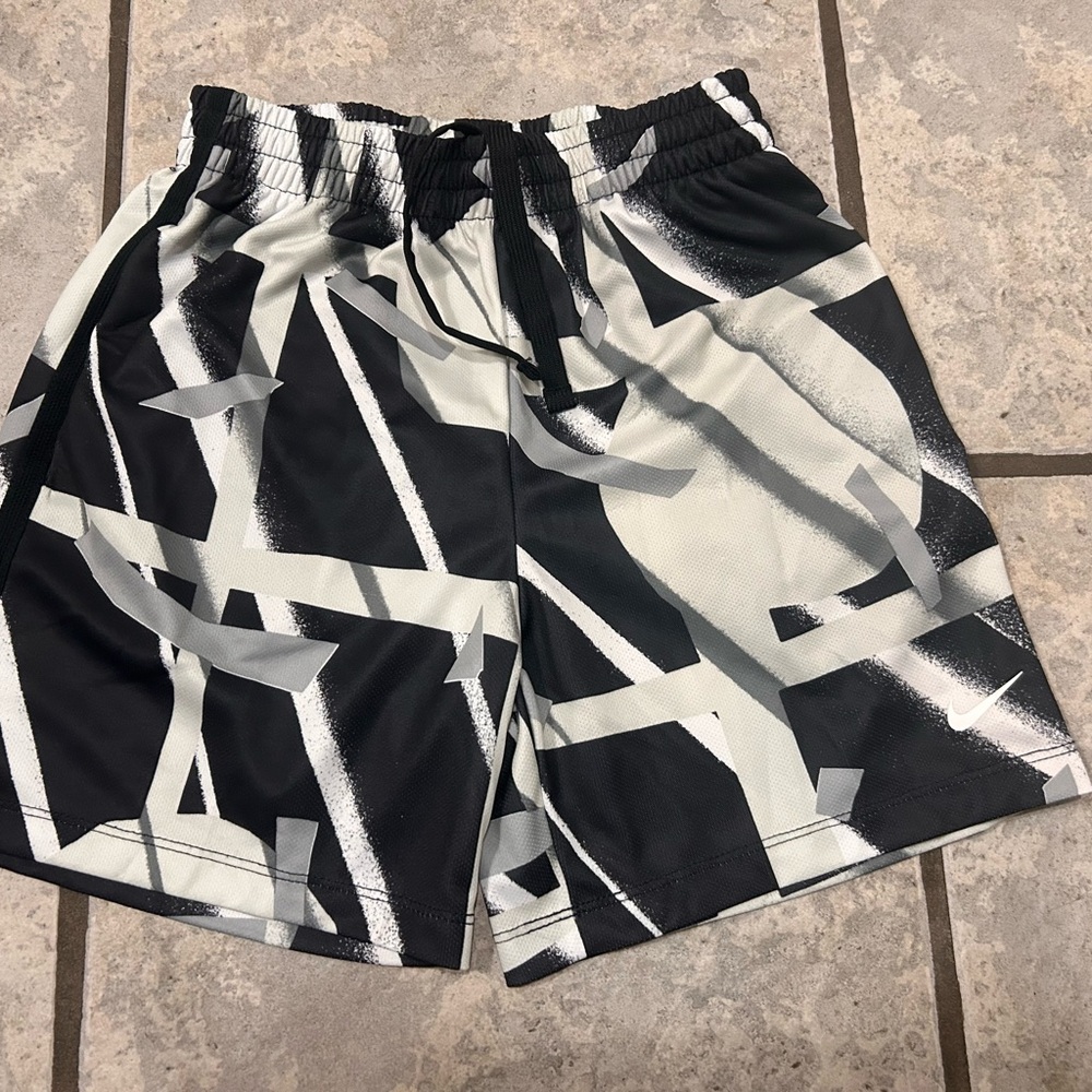 Nike Black and White Kids' Geometric Shorts